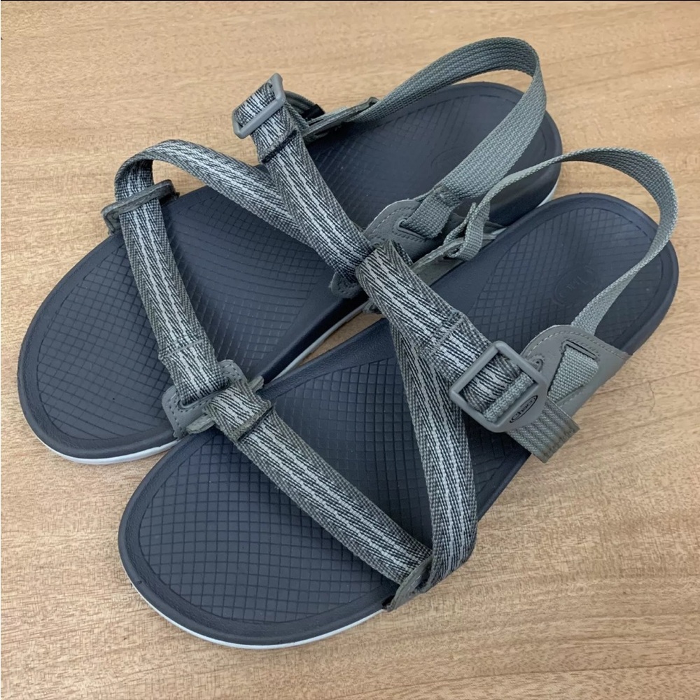 Chaco Lowdown Sandals Womens 10 Gray Casual Outdoor Adjustable Strappy Slingback